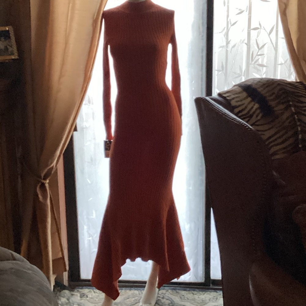 Hera Collection Terracotta Long Sleeve Dress
